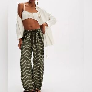 Kinga Csilla Shiloh Sun Straight-Leg Pants Small New Tie Dye Free People Lounge